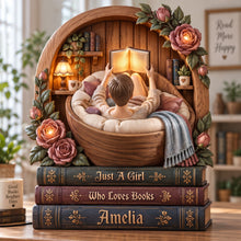Load image into Gallery viewer, Just a Girl Who Loves Books - Personalized Book Lover Light Box