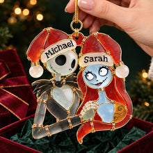 Load image into Gallery viewer, “Love is Forever” - Unique Sea Glass Effect Christmas Ornament - Personalized Gift for Couples, Friends & Family