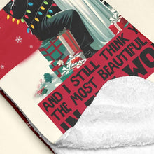 Load image into Gallery viewer, Personalized Christmas Couple Blanket - Frankenstein and Bride | Valentine's Day Gifts Blanket PopCulturePrints