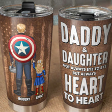 Load image into Gallery viewer, Daddy & Daughter Heart to Heart Personalized Tumbler Tumbler Cup PopCulturePrints