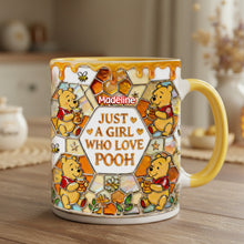 Load image into Gallery viewer, Just a Girl Who Loves Pooh - Personalized Lovely Accent Mug Coffee Mug PopCulturePrints