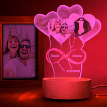 Load image into Gallery viewer, Personalized LED Night Light for Couples | Custom Anniversary Gift Led Night Light PopCulturePrints