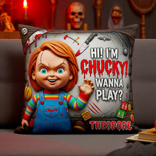 Load image into Gallery viewer, Never Sleep Again - Personalized Halloween Villain Square Pillow for Fans Pillow PopCulturePrints