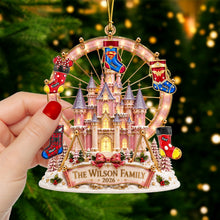 Load image into Gallery viewer, Christmas Castle Family Ornament - A Magical Personalized Gift for Family Celebrations