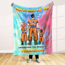 Load image into Gallery viewer, Super Dad Custom Anime Blanket - Perfect Father's Day Gift Blanket PopCulturePrints