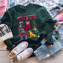 Load image into Gallery viewer, Hip Hop Christmas Crewneck Sweatshirt Shirts PopCulturePrints