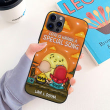 Load image into Gallery viewer, Personalized Cartoon Couple Sunset Phone Case | Custom Names | Valentine's Day Gifts Phone Case PopCulturePrints