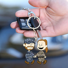 Load image into Gallery viewer, Custom Couple Keychain - Meaningful Personalized Valentine's Day Gifts Keychains PopCulturePrints