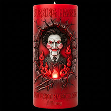 Load image into Gallery viewer, "Good Guys Gone Bad" - Personalized LED Candle for Horror Fans Led Candle PopCulturePrints