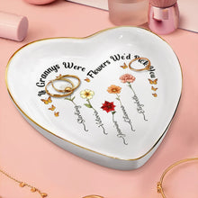 Load image into Gallery viewer, If Grannys Were Flowers We’d Pick You - Personalized Heart Ring Dish Ring Dish PopCulturePrints