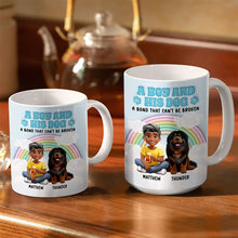 Load image into Gallery viewer, A Bond That Can't Be Broken - Rainbow A Girl And Her Dogs Personalized Mug Mug PopCulturePrints
