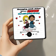 Load image into Gallery viewer, Personalized Music Fridge Magnet for Couples - Custom Gift for Anniversaries Fridge Magnet PopCulturePrints