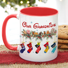 Load image into Gallery viewer, Personalized Grandkids Christmas Mug Coffee Mug PopCulturePrints