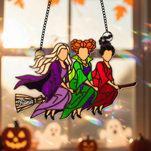 Load image into Gallery viewer, I Smell Children - Enchanted Witches Trio Suncatcher | Personalized Gift for Witch Lovers Ornament PopCulturePrints