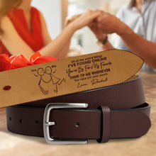 Load image into Gallery viewer, Personalized Leather Belt for Couples - Unique Love Gift Belts PopCulturePrints