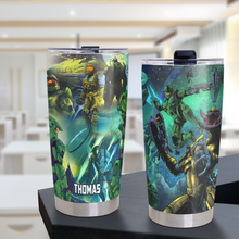 Load image into Gallery viewer, Personalized Halo Infinite Sci-Fi Artwork Hawaiian Tumbler - 20oz Tumbler Cup PopCulturePrints
