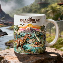 Load image into Gallery viewer, “Roar of the Past” - Prehistoric World National Park Coffee Mug - Personalized Gift for Dino Lovers Coffee Mug PopCulturePrints