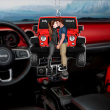 Load image into Gallery viewer, Personalized Couples Car Ornament - Perfect Custom Gift for Valentine's Day Gifts Ornaments PopCulturePrints