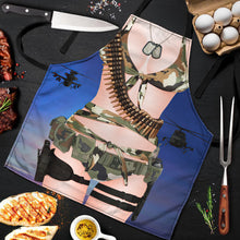 Load image into Gallery viewer, Personalized Naughty Military Style Apron for Women Aprons PopCulturePrints
