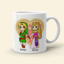 Load image into Gallery viewer, Personalized Couple Mug - Linked Together Since Coffee Mug PopCulturePrints