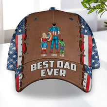 Load image into Gallery viewer, Personalized 'Best Dad Ever' Classic Cap - Custom Super Dad Design Caps PopCulturePrints