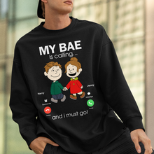 Load image into Gallery viewer, My Bae Is Calling Personalized Couple Shirt Shirts PopCulturePrints