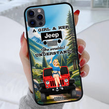 Load image into Gallery viewer, Personalized Jeep Spare Tire Cover - Freedom on Four Wheels Design Phone Case PopCulturePrints