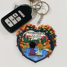 Load image into Gallery viewer, Personalized Couple Keychain - Together Since 2016 Keychains PopCulturePrints