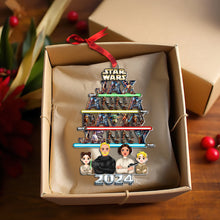 Load image into Gallery viewer, Personalized Star Wars Family Christmas Ornament 2024 Ornament PopCulturePrints
