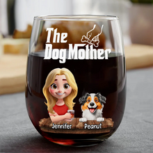 Load image into Gallery viewer, A Toast to Dog Moms - Personalized Stemless Wine Glass Wine Glass PopCulturePrints