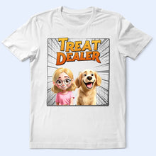 Load image into Gallery viewer, Treat Your Furry Friends with Love - Personalized Dog Treat Dealer T-Shirt T-shirt PopCulturePrints