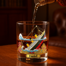 Load image into Gallery viewer, Sail Away with Style: Legendary Ocean Voyage Whiskey Glass - Personalized Gifts for Boat Lovers Whiskey Glass PopCulturePrints