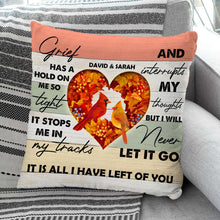 Load image into Gallery viewer, Heaven Cardinal Couple Memorial Pillow - Personalized Valentine's Day Gifts Pillow PopCulturePrints