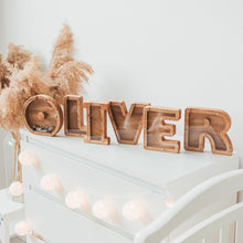 Load image into Gallery viewer, Personalized Wooden Letter Piggy Bank for Kids - Unique Gift Idea Wood Sign PopCulturePrints