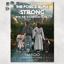 Load image into Gallery viewer, Personalized Family Jigsaw Puzzle – Galactic Adventure Theme Jigsaw Puzzles PopCulturePrints