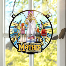 Load image into Gallery viewer, "The Legendary Mother: Heart of the Family" - Personalized Suncatcher Ornament for Mom and Grandma Ornament PopCulturePrints