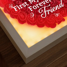 Load image into Gallery viewer, “Mother & Daughter Forever Linked Together” - Personalized LED Light Flower Shadow Box - Unique Gift for Moms, Grandmas & Daughters LED Light Flower Shadow Box PopCulturePrints