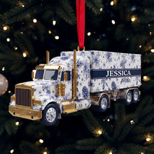 Load image into Gallery viewer, Celebrate the Journey: Elegant Semi Truck Ornament - Personalized Gifts for Truckers Ornament PopCulturePrints