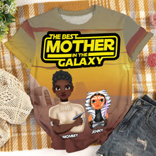 Load image into Gallery viewer, "The Best Mother in the Galaxy" - Personalized Mom Shirt - Perfect Gift for Moms, Grandmas, and More! AOP Products PopCulturePrints