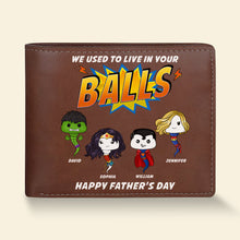Load image into Gallery viewer, Personalized Super Dad PU Leather Wallet - Unique Father's Day Gift Leather Wallet PopCulturePrints