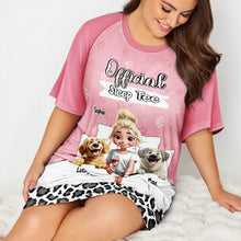 Load image into Gallery viewer, Official Sleep Tee - Personalized Dog Mom Sleep Shirt for Loving Moms & Grandmas Women's Sleep Tee PopCulturePrints