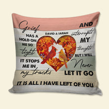 Load image into Gallery viewer, Heaven Cardinal Couple Memorial Pillow - Personalized Valentine's Day Gifts Pillow PopCulturePrints