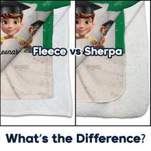 Load image into Gallery viewer, I Graduated, Can I Go Back To Bed Now? - Personalized Fleece Blanket - Perfect Gift for Graduates, Moms, and Grandmas Fleece Blanket PopCulturePrints