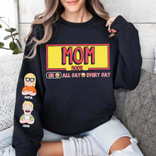 Load image into Gallery viewer, Mom Mode On - Personalized Sweatshirt for Mother's Day AOP Products PopCulturePrints