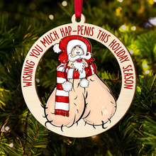 Load image into Gallery viewer, Humorous Santa Christmas Ornament for Couples - Funny Valentine's Day Gifts Ornament PopCulturePrints