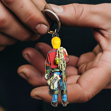 Load image into Gallery viewer, “For the Ones Who Power Our Lives” - Lineman Keychain, Personalized Gift for Linemen Keychains PopCulturePrints