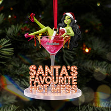 Load image into Gallery viewer, Santa's Favourite Hot Mess – Fun Christmas Cocktail Ornament Personalized for Her Ornament PopCulturePrints