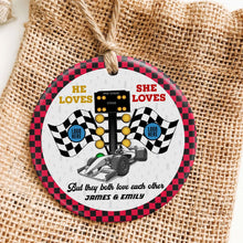 Load image into Gallery viewer, Custom Racing Ornament for Couples - Personalized Christmas Gift - Valentine's Day Gifts Ornament PopCulturePrints