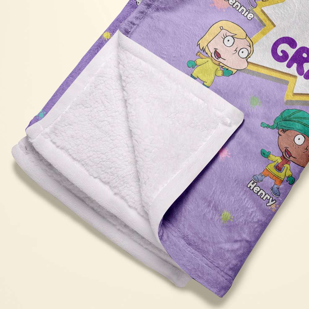 Custom Grandma Blanket for Christmas - Personalized and Unique Valentine's Day Gifts Blanket PopCulturePrints