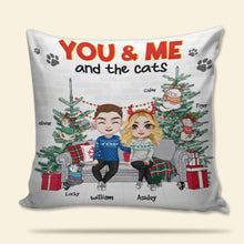 Load image into Gallery viewer, Personalized Cat Lover Pillow - Couple Gift | Christmas Special | Valentine's Day Gifts Pillow PopCulturePrints